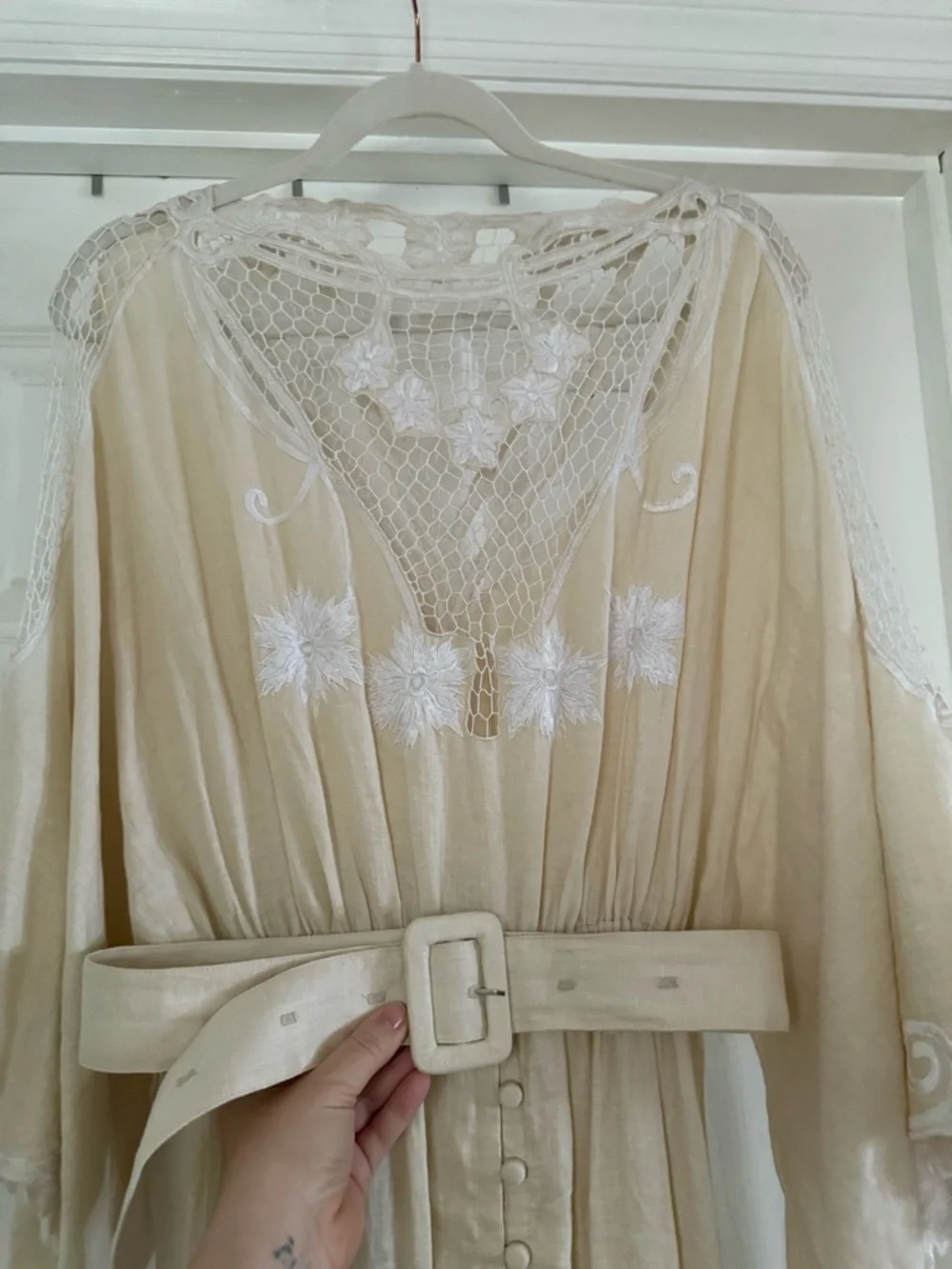 Fillyboo Cream Lace-Embroidered Dress - Picture 8 of 14